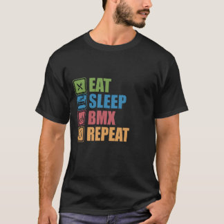 Eat Sleep BMX Herhalen T-shirt