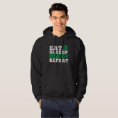Eat Sleep Bmx Repeat  Bmx Rider Hoodie (Voorkant volledig)