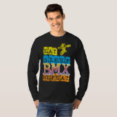 Eat Sleep BMX Repeat I Downhill I Children s BMX T-shirt (Voorkant volledig)