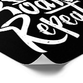Eat Sleep Board Herhaal Snowboarder Snowboarder Sn Poster (Hoek)