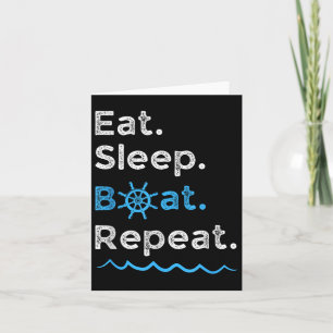 Eat Sleep Boat Repo Lake Ocean Boating Vissen S Kaart
