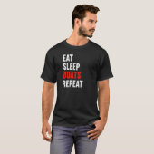 Eat Sleep Boats Herhalen Boat Builder Shipbuilder T-shirt (Voorkant volledig)