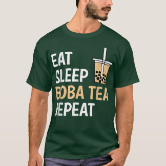 Eat Sleep Boba Tea Herhaal Bubble Tea 877 T-shirt