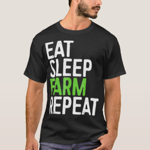 Eat Sleep Boerderij Herhaal boerencadeau T-shirt