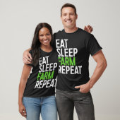 Eat Sleep Boerderij Herhaal boerencadeau T-shirt (Unisex)