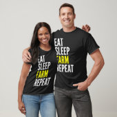 Eat Sleep Boerderij Herhaal Funny T Shirt (Unisex)