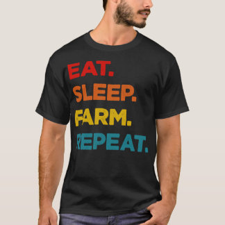 Eat Sleep Boerderij Herhalen T-shirt