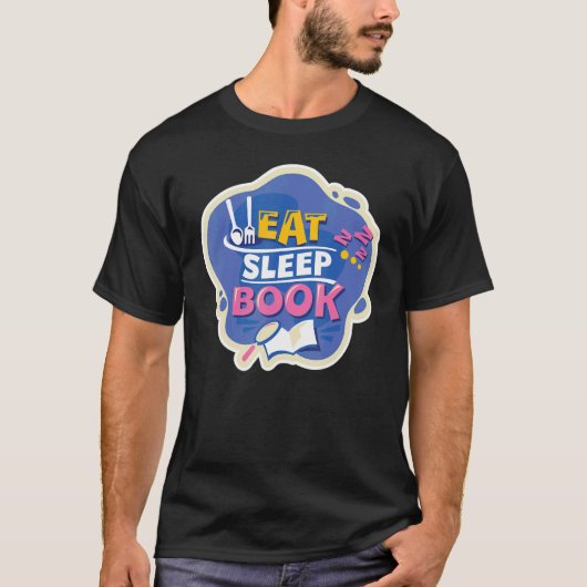 Eat Sleep Book Back to School 3 T-shirt (Voorkant)