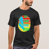 Eat Sleep Boost Herhaal Kitesufer met Gele Retro T-shirt (Voorkant)