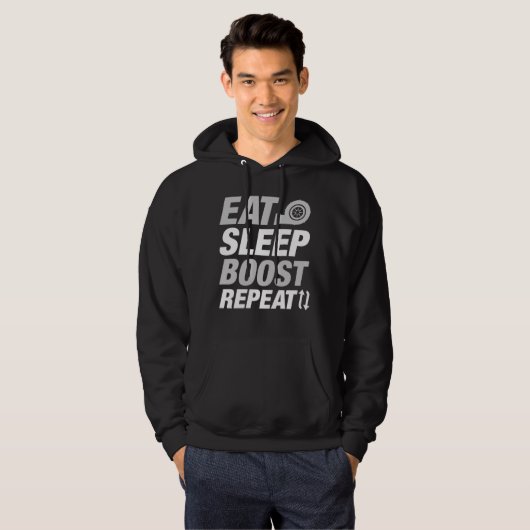 Eat Sleep Boost Herhalen Hoodie (Voorkant volledig)
