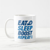 Eat Sleep Boost Herhalen Koffiemok (Links)