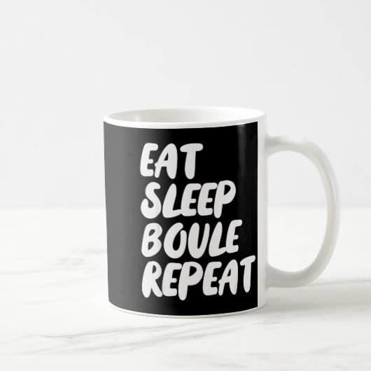 Eat Sleep Boule Repeat Saying Funny Petanque Boule Koffiemok (Rechts)