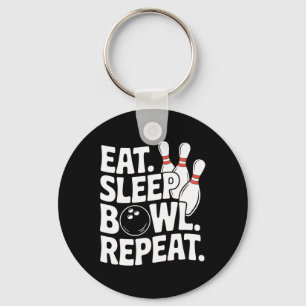 Eat Sleep Bowl Herhaal 1 Sleutelhanger