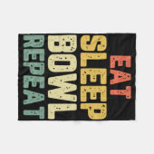 Eat Sleep Bowl Herhaal Bowling Bowler Fleece Deken (Voorkant (Horizontaal))
