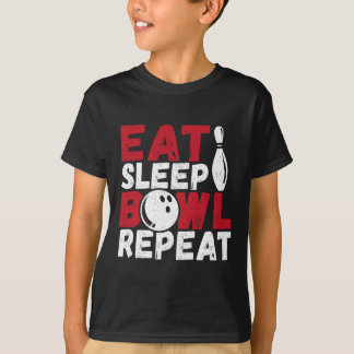 Eat Sleep Bowl Herhalen T-shirt