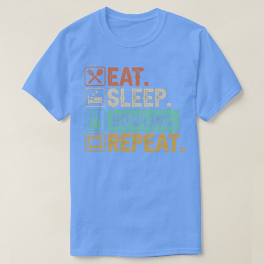 Eat Sleep Bowling Repeteren s Limited Edition T T-shirt (Design voorkant)