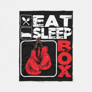 Eat Sleep Box - Boksen minnaar Gym Boxer Kickbokse Fleece Deken