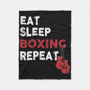 Eat Sleep Box - Boksen minnaar Gym Boxer Kickbokse Fleece Deken