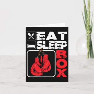 Eat Sleep Box - Boksen minnaar Gym Boxer Kickbokse Kaart