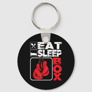 Eat Sleep Box - Boksliefhebber Gymbokser Kickbokse Sleutelhanger