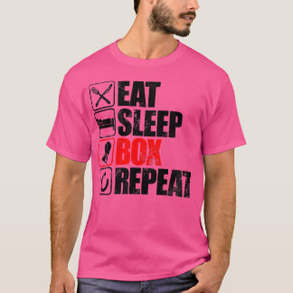 Eat Sleep Box Herhaal Cadeau voor Boxer T-shirt