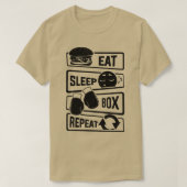 Eat Sleep Box Herhaalboxer Uppercut Jab T-shirt (Design voorkant)
