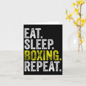 Eat Sleep Boxer Herhaal Boxer Fighter Wor Kaart (Gele Bloem)