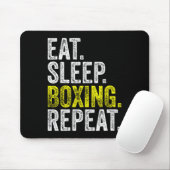 Eat Sleep Boxer Herhaal Boxer Fighter Wor Muismat (Met muis)