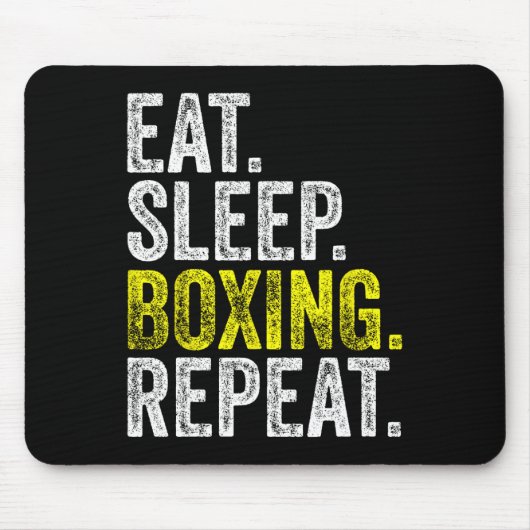 Eat Sleep Boxer Herhaal Boxer Fighter Wor Muismat (Voorkant)