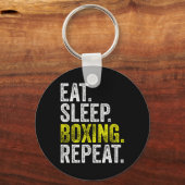 Eat Sleep Boxer Herhaal Boxer Fighter Wor Sleutelhanger (Voorkant)