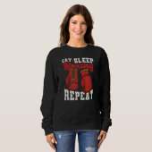 Eat Sleep Boxer Player Boxer Coach Boxer Boxer Trui (Voorkant volledig)
