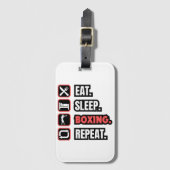 Eat Sleep Boxing herhalen Bagagelabel (Voorkant (verticaal))