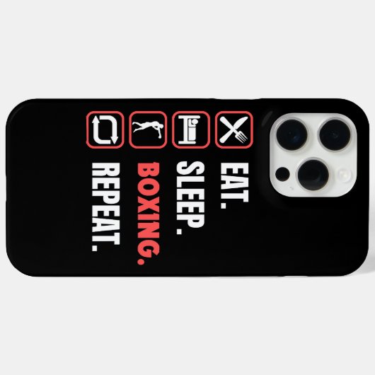 Eat Sleep Boxing herhalen Case-Mate iPhone Case (Achterkant (horizontaal))