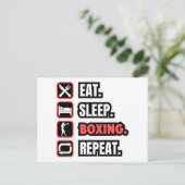 Eat Sleep Boxing herhalen Feestdagenkaart (Staand voorkant)