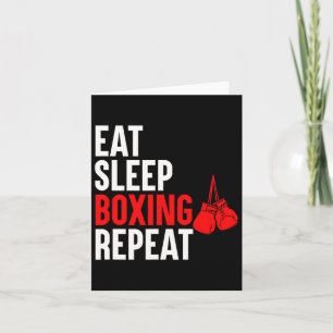 Eat Sleep Boxing herhalen Kaart