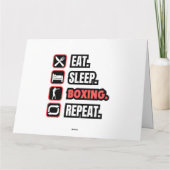Eat Sleep Boxing herhalen Kaart (Achterkant)