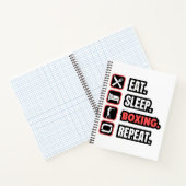 Eat Sleep Boxing herhalen Notitieboek (Binnen)