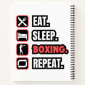 Eat Sleep Boxing herhalen Notitieboek (Achterkant)
