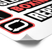 Eat Sleep Boxing herhalen Poster (Hoek)