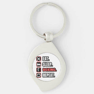 Eat Sleep Boxing herhalen Sleutelhanger