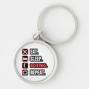 Eat Sleep Boxing herhalen Sleutelhanger