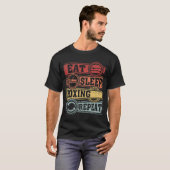 Eat Sleep Boxing herhalen T-shirt (Voorkant volledig)