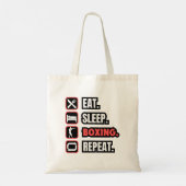 Eat Sleep Boxing herhalen Tote Bag (Achterkant)