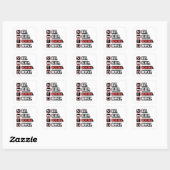 Eat Sleep Boxing herhalen Vierkante Sticker (Vel)