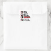 Eat Sleep Boxing herhalen Vierkante Sticker (Tas)
