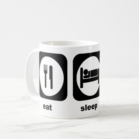 Eat-Sleep-boxing - Koffiemok (Voorkant links)