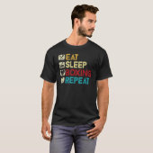 Eat Sleep Boxing Repeat Boxing Man Boxing Gloves C T-shirt (Voorkant volledig)