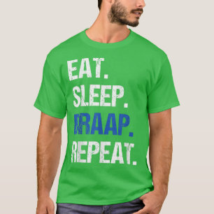 Eat Sleep Braap Herhaal Funny Dirt Bike Motocross  T-shirt