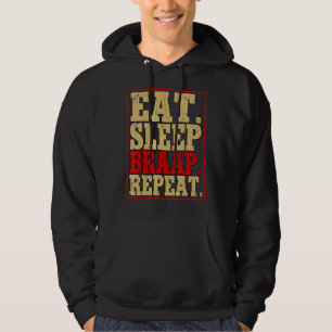 Eat Sleep Braap Herhalen Motocross Dirt Bike Hoodie