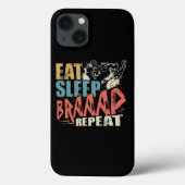 Eat Sleep Braap Repeat Snowmobile Rider Case-Mate iPhone Case (Achterkant)